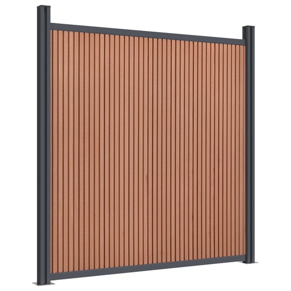 vidaXL Gjerdepanel brun 1737x186 cm WPC