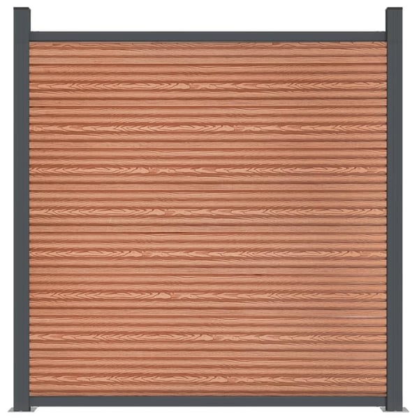 vidaXL Gjerdepanel brun 353x186 cm WPC
