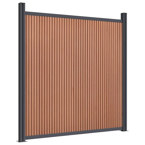 vidaXL hegnspanel 353x186 cm WPC brun