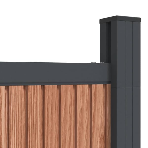 vidaXL hegnspanel 353x186 cm WPC brun