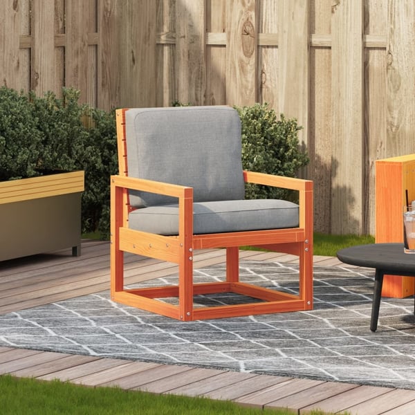 vidaXL Hagestol hvit 57,5x63x76 cm heltre furu