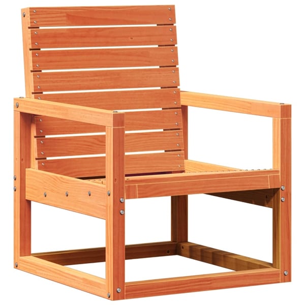 vidaXL Hagestol hvit 57,5x63x76 cm heltre furu