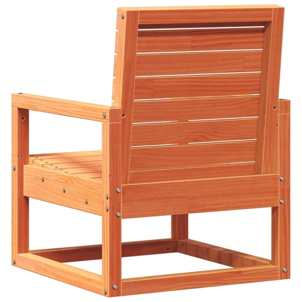 vidaXL Hagestol hvit 57,5x63x76 cm heltre furu