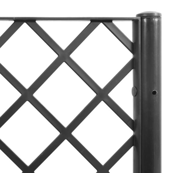 vidaXL Plantekasse med espalier svart 40x40x142 cm PP