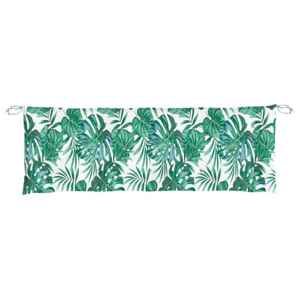 vidaXL hynder til havebænk 2 stk. 150x50x7 cm oxfordstof bladmønster
