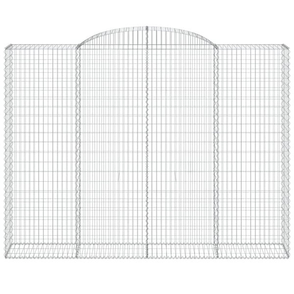 vidaXL Gabionkurver buede 12 stk 300x50x220/240 cm galvanisert jern