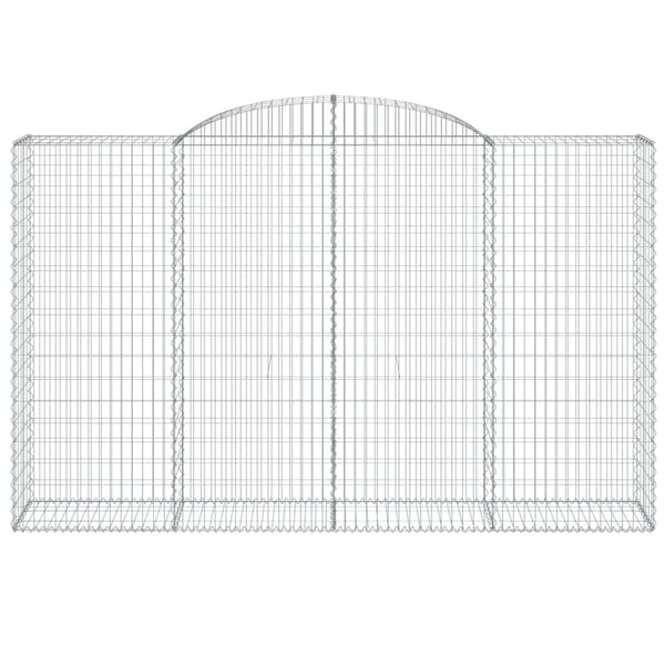 vidaXL Gabioner bågformade 20 st 300x50x180/200 cm galvaniserat järn