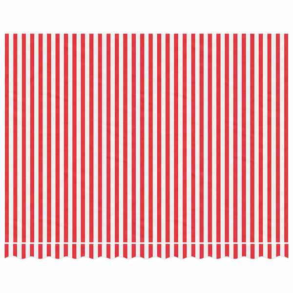 vidaXL Erstatningsduk for markise rød og hvit stripe 3,5x2,5 m