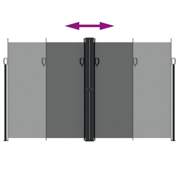 vidaXL Uttrekkbar sidemarkise 200x600 cm antrasitt