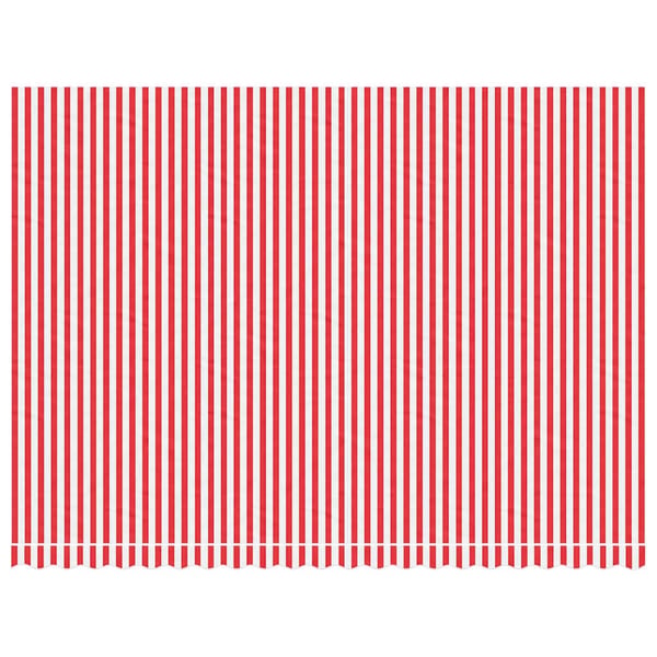 vidaXL Erstatningsduk for markise rød og hvit stripe 5x3,5 m