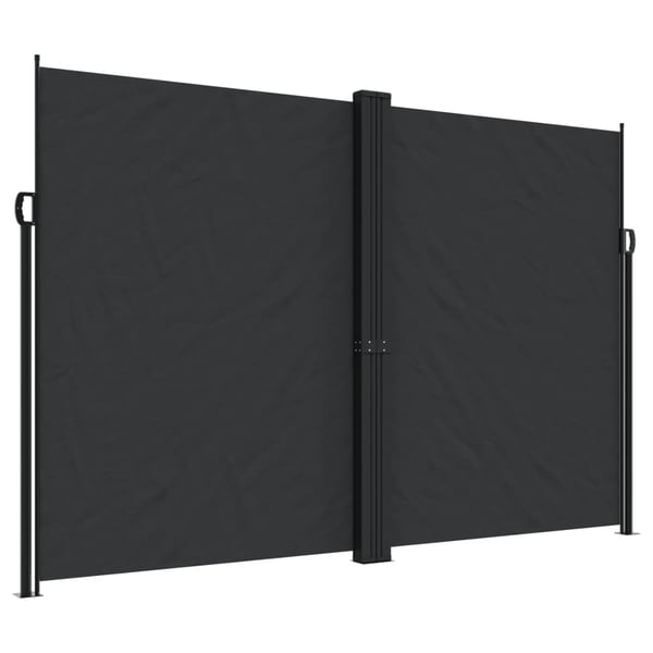 vidaXL Uttrekkbar sidemarkise 220x600 cm svart
