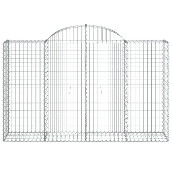 vidaXL Gabionkurver buede 50 stk 200x50x120/140 cm galvanisert jern
