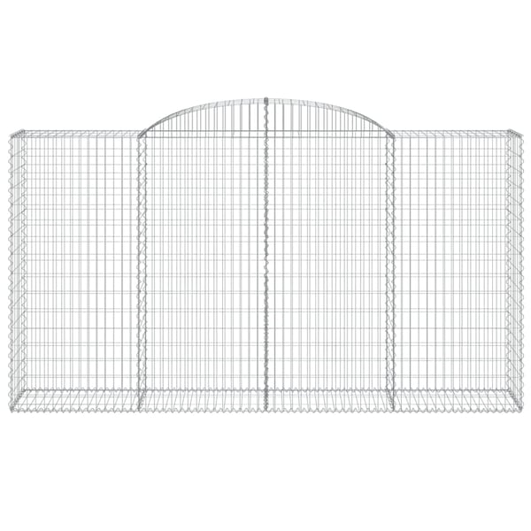vidaXL Gabionkurver buede 20 stk 300x50x160/180 cm galvanisert jern