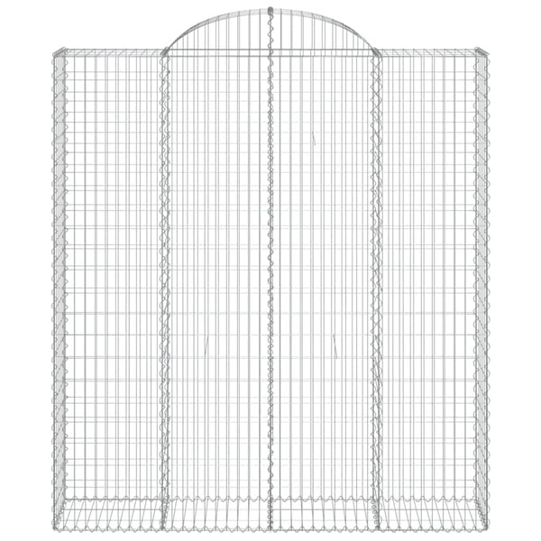 vidaXL Gabionkurver buede 13 stk 200x50x220/240 cm galvanisert jern