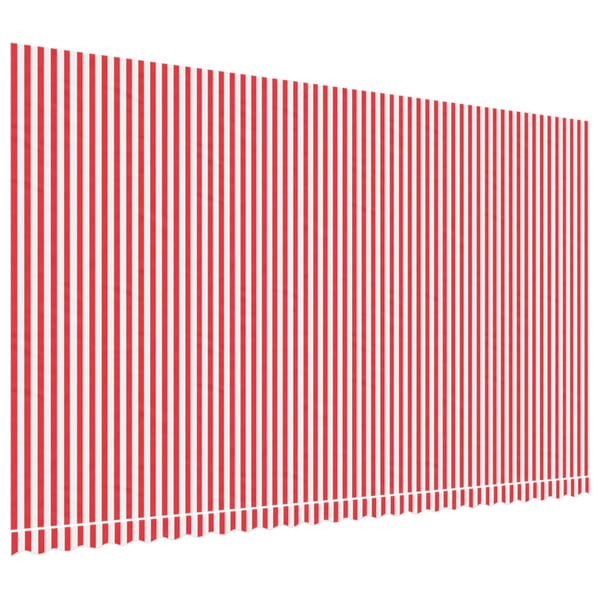 vidaXL Erstatningsduk for markise rød og hvit stripe 6x3,5 m