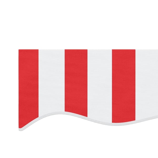 vidaXL Erstatningsduk for markise rød og hvit stripe 6x3,5 m