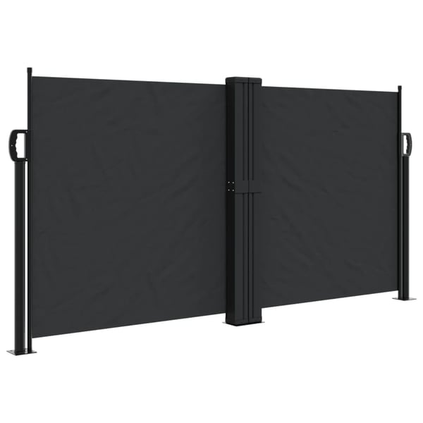 vidaXL Sisäänvedettävä sivumarkiisi 120x600 cm musta