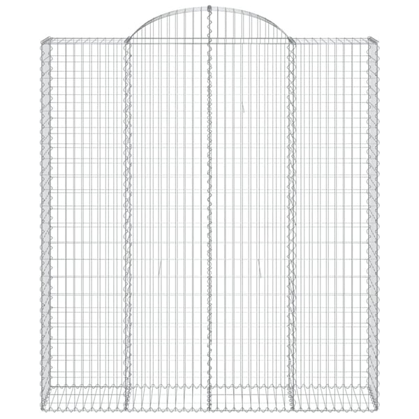 vidaXL Gabionkurver buede 12 stk 200x50x220/240 cm galvanisert jern