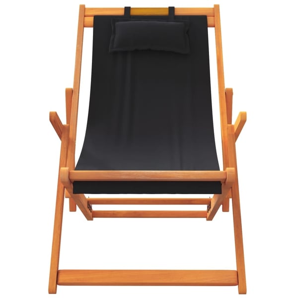 vidaXL foldbare strandstole 2 stk. stof sort