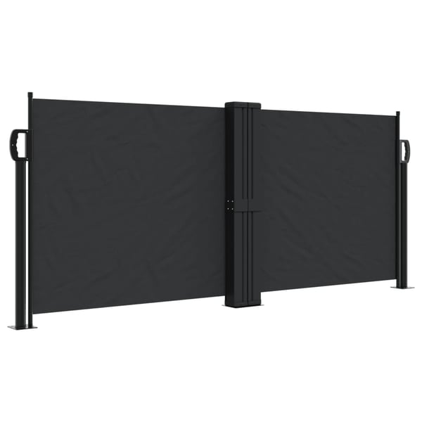 vidaXL sammenrullelig sidemarkise 100 x 600 cm sort