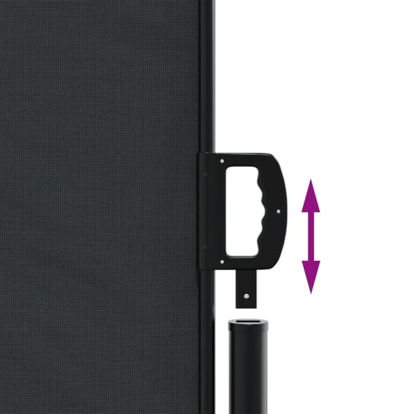 vidaXL sammenrullelig sidemarkise 100 x 600 cm sort