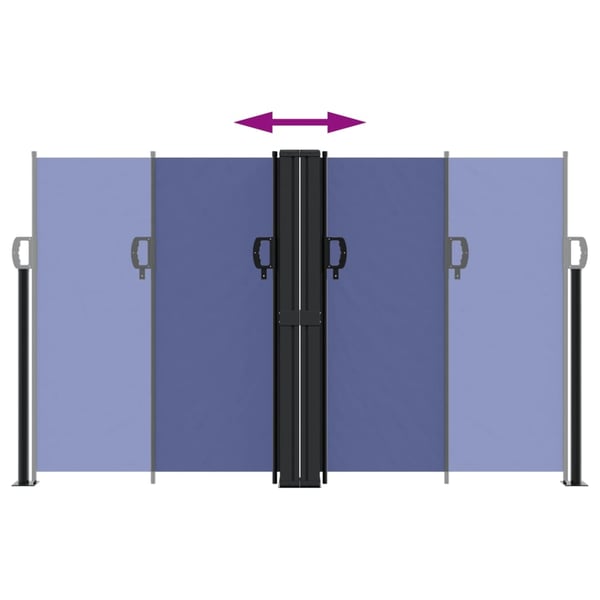 vidaXL Uttrekkbar sidemarkise 140x600 cm blå