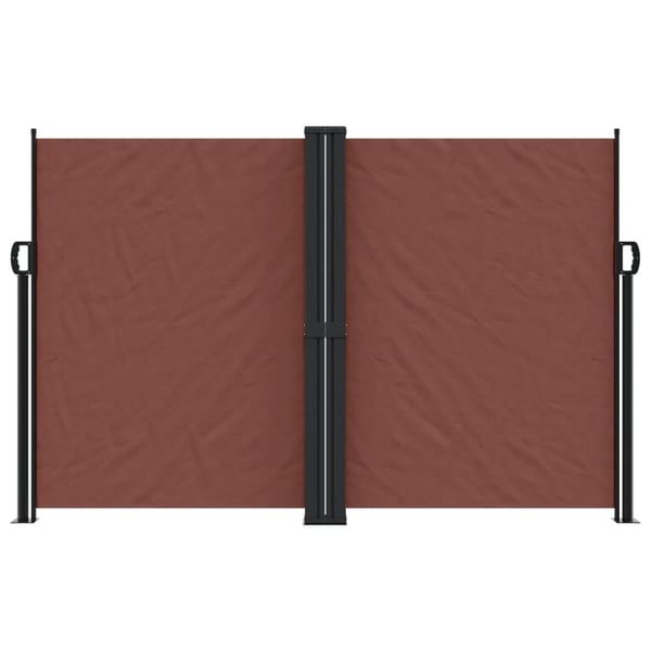 vidaXL Uttrekkbar sidemarkise brun 160x600 cm