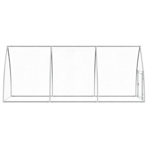 vidaXL Kyllingbur sølv 300x105x120 cm galvanisert stål
