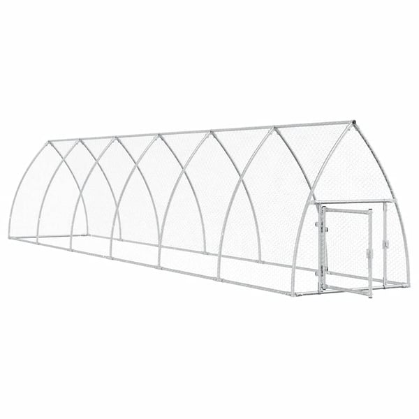 vidaXL Kyllingbur sølv 600x105x120 cm galvanisert stål