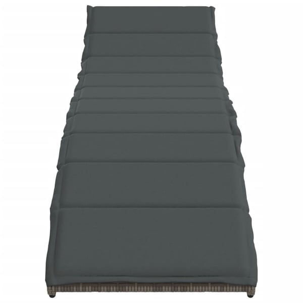 vidaXL liggestol med hynde 55x199x50 cm polyrattan grå