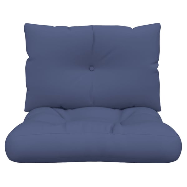 vidaXL pallehyndesæt 60x38x13 cm stof Marineblå