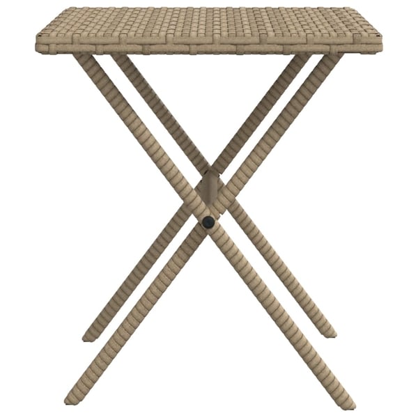 vidaXL liggestole 2 stk. med bord polyrattan beige
