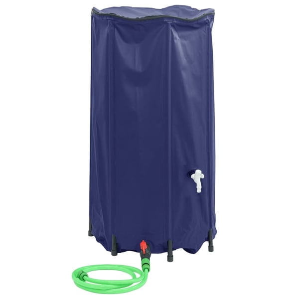 vidaXL Taitettava vesisäiliö hanalla 250 l PVC