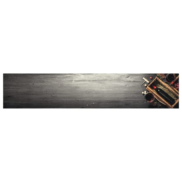 vidaXL køkkentæppe 60x300 cm vinflaske vaskbart velour