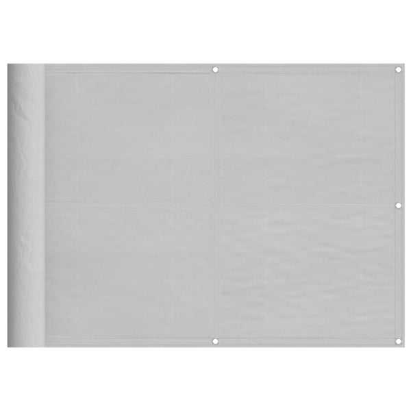 vidaXL Balkongskjerm lysegrå 75x500 cm 100% polyester oxford