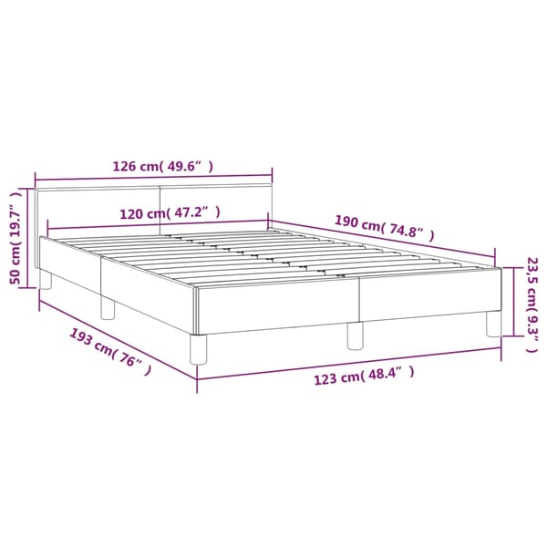 vidaXL sengeramme uden madras 120x190 cm cappuccino farvet