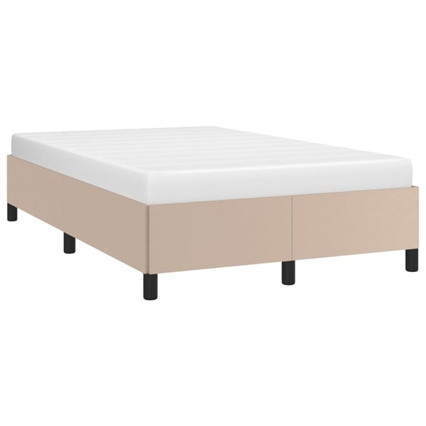 vidaXL Sängram cappuccino 120x190 cm konstläder
