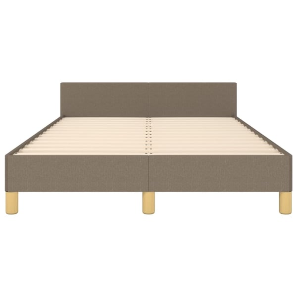 vidaXL sengeramme med sengegavl 120x190 cm stof gråbrun