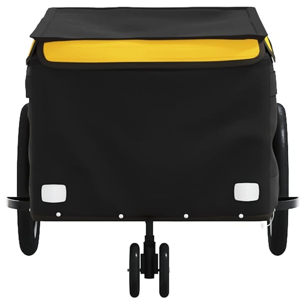 vidaXL Sykkelvogn svart og gul 30 kg jern