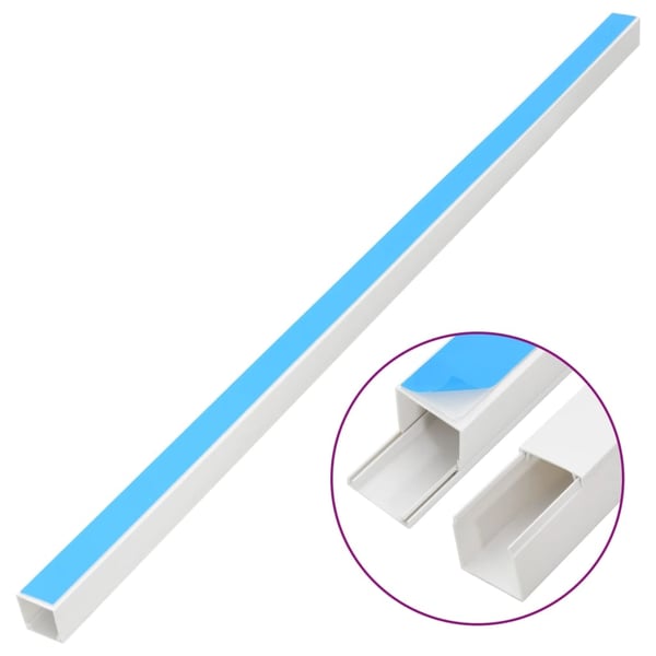vidaXL selvklæbende kabelkanal 15x10 mm 30 m PVC