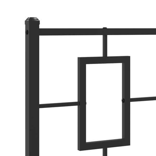 vidaXL Sengeramme i metall med hodegavl svart 90x190 cm