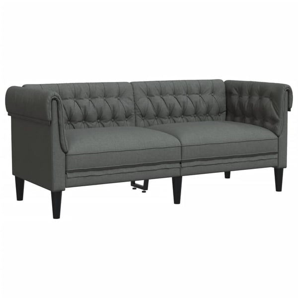 vidaXL sofasæt 2 dele stof mørkegrå