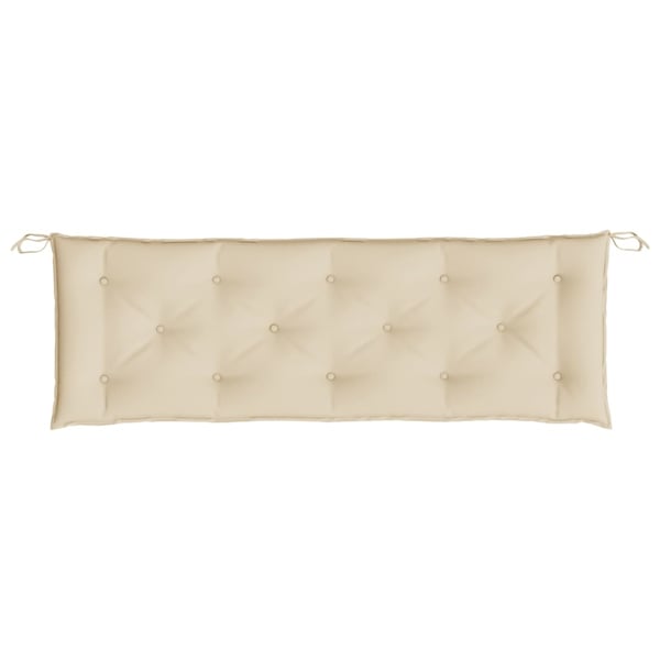 vidaXL hynder til havebænk 2 stk. 150x50x7 cm oxfordstof beige