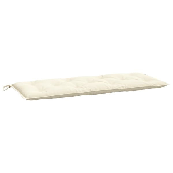 vidaXL hynder til havebænk 2 stk. 120x50x7 cm oxfordstof cremefarvet