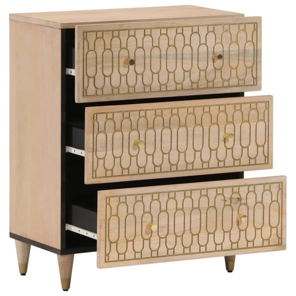 vidaXL Sideskap 60x33x75 cm heltre mango