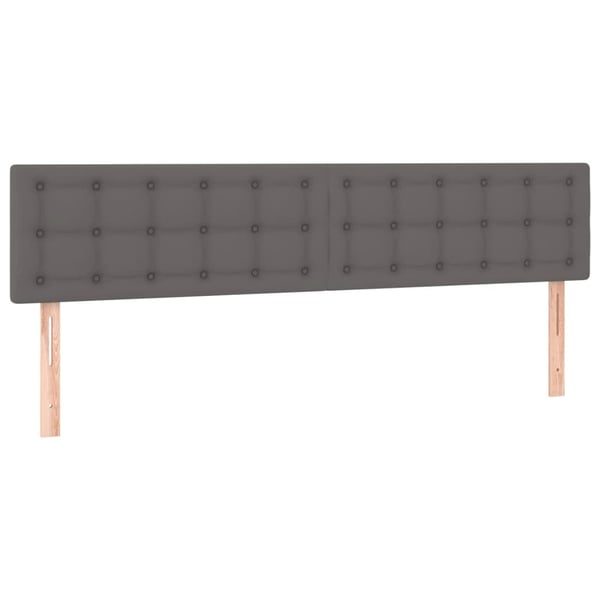 vidaXL kontinentalseng med madras 120x190 cm kunstlæder grå