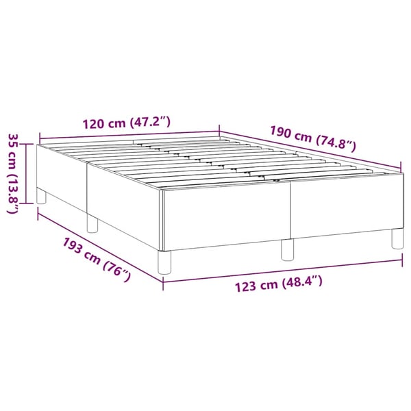 vidaXL sengeramme uden madras 120x190 cm stof sort