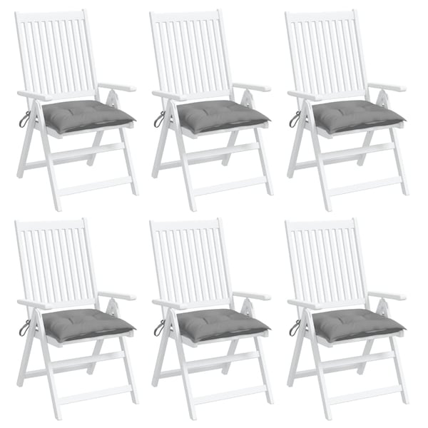 vidaXL stolehynder 6 stk. 50x50x7 cm oxfordstof grå