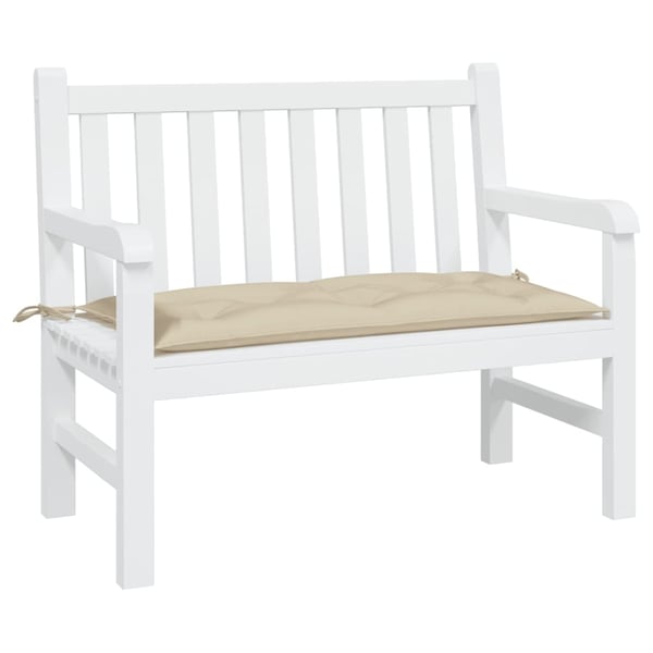 vidaXL hynde til havebænk 110x50x7 cm oxfordstof beige