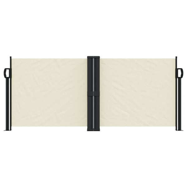 vidaXL sammenrullelig sidemarkise 100 x 1000 cm cremefarvet